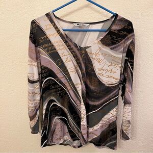 NvgArd Long Sleeve Decorative Top Size Large